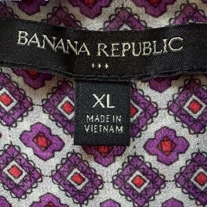Banana Republic Purple and Red Geometric Blouse